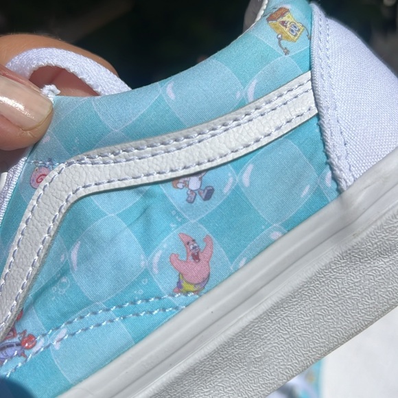 Vans Old Skool Spongebob Squarepants Lace Up Casual Shoes White Blue . UNISEX - Picture 16 of 17